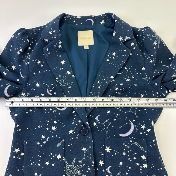 Stargazing Splendor blue ModCloth stars constellation print womens blazer Medium - Picture 7 of 16
